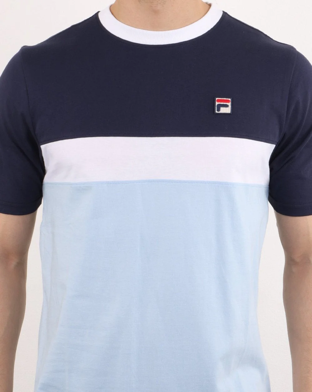 Fila Vintage Colours T-shirt Sky/Navy/White - Image 3