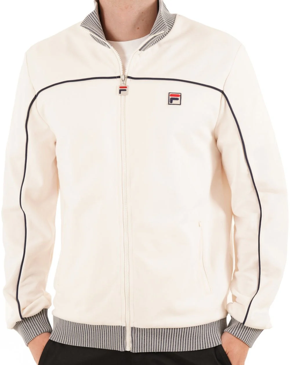 Fila Vintage Contrast Piped Track Top Gardenia - Image 2