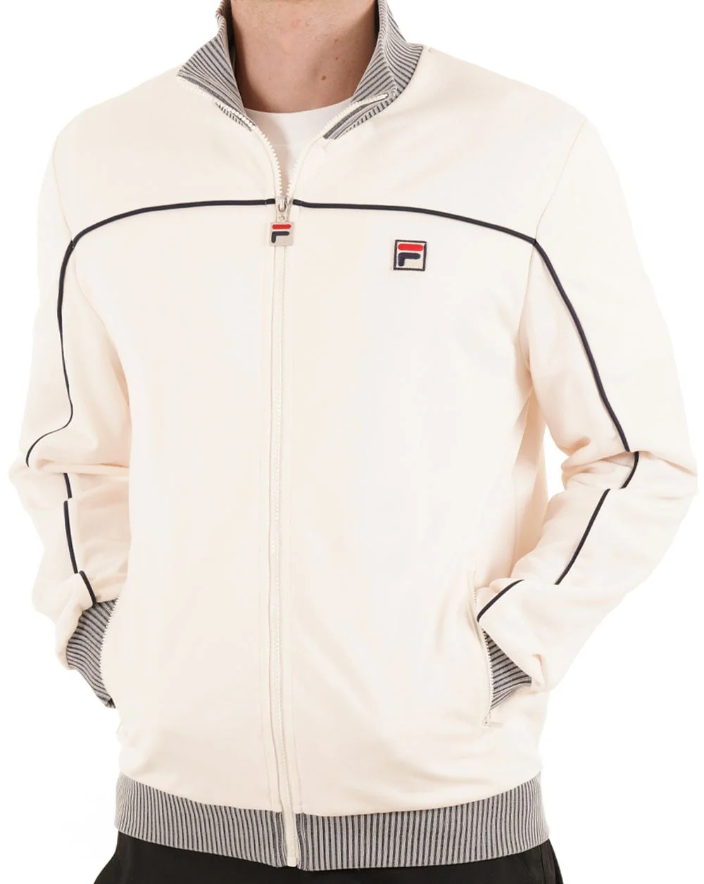 Fila Vintage Contrast Piped Track Top Gardenia - Image 4