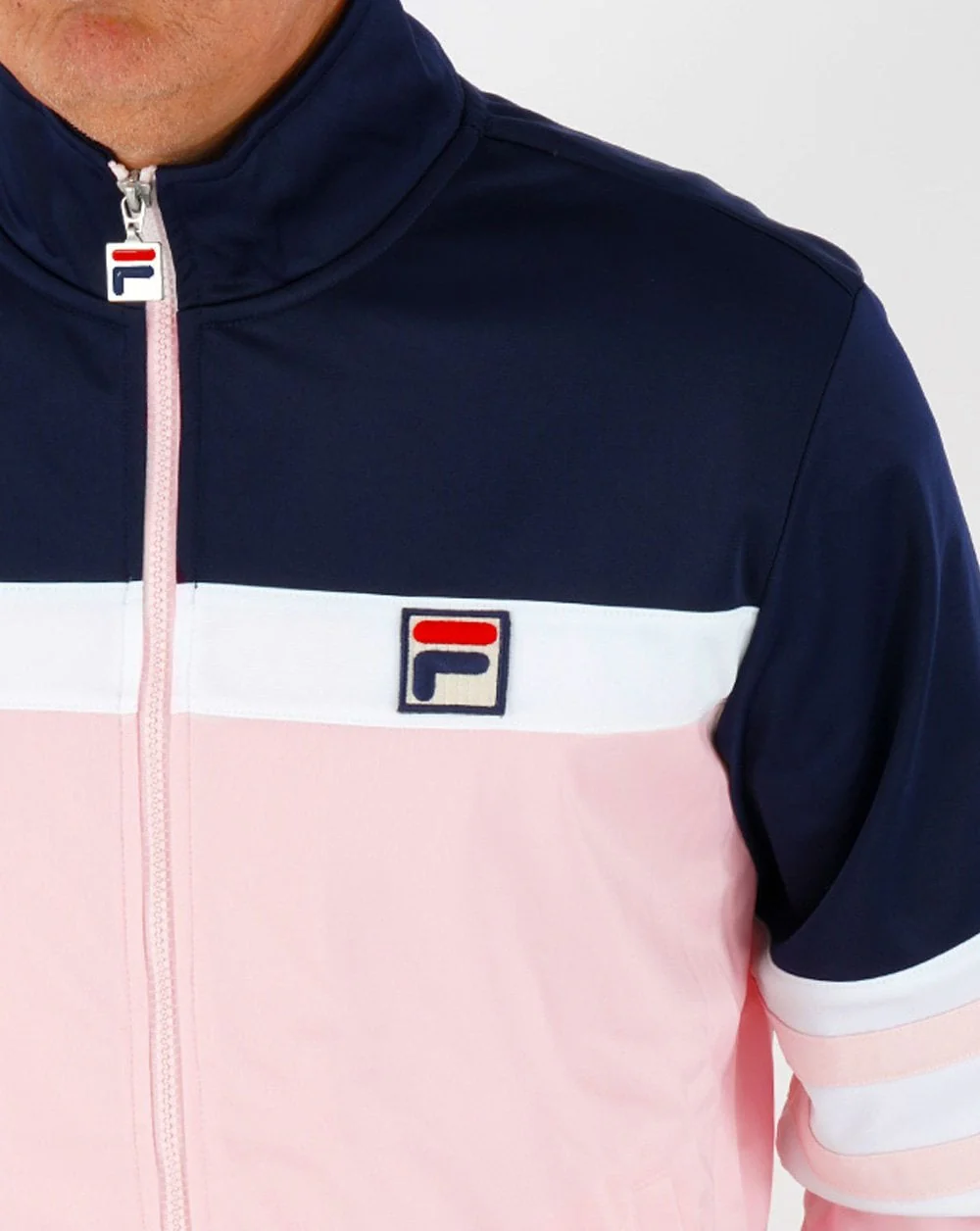 Fila Vintage Courto Mk2 Track Top Pink/Navy - Image 2