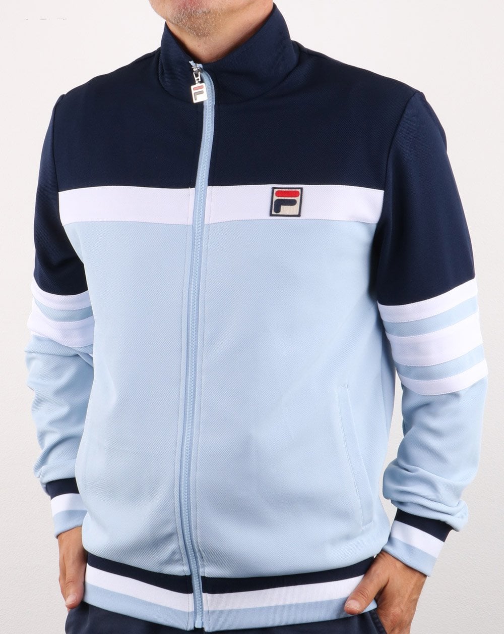 Fila Vintage Courto Track Top Sky Blue/navy/white