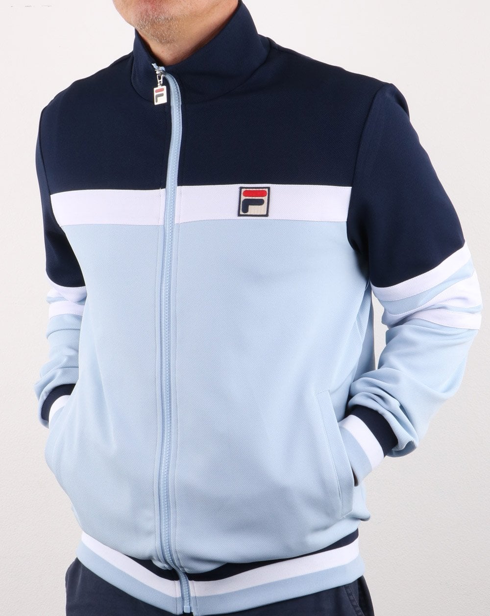 Fila Vintage Courto Track Top Sky Blue/navy/white - Image 2