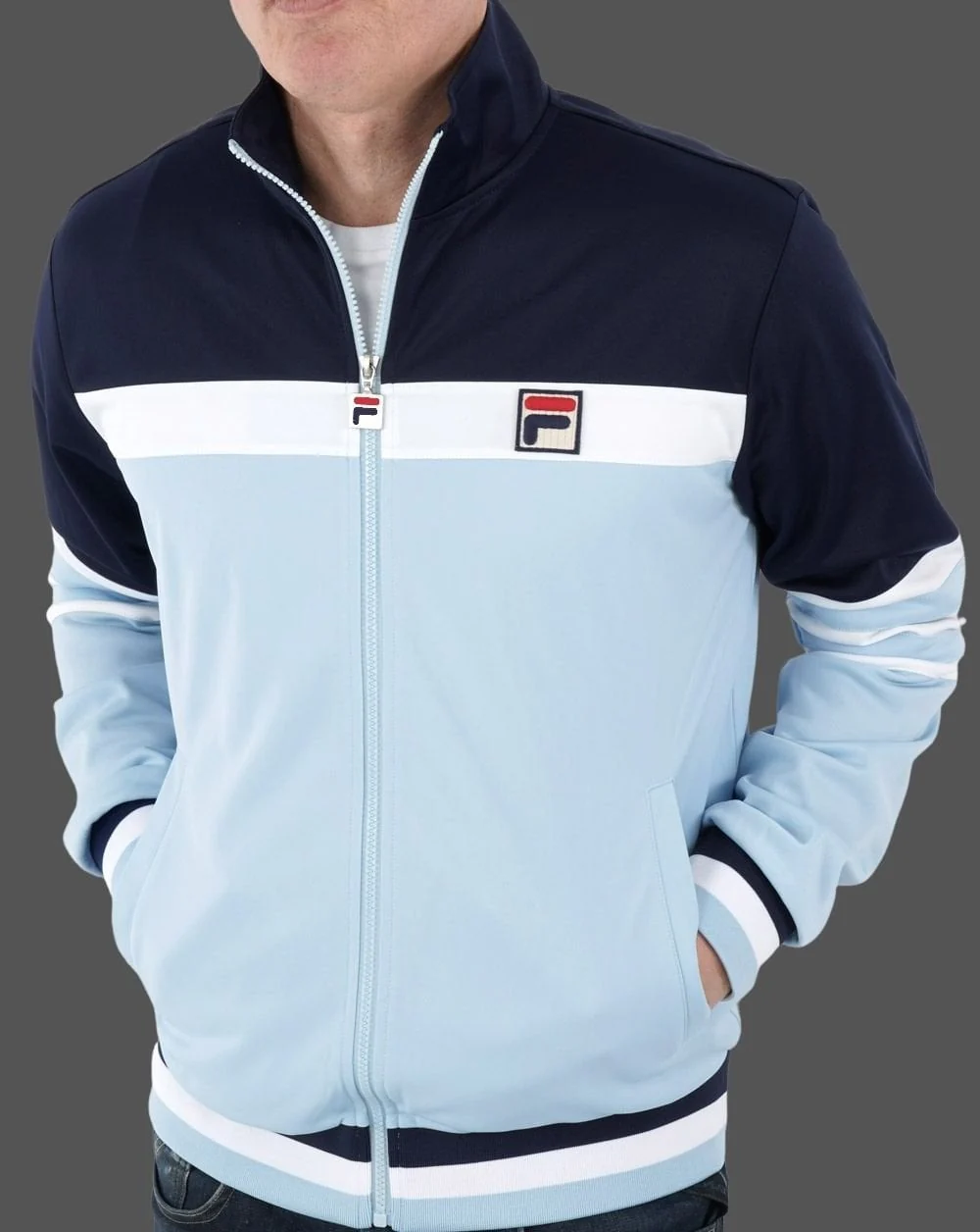 Fila Vintage Courto Track Top Sky/Navy - Image 3