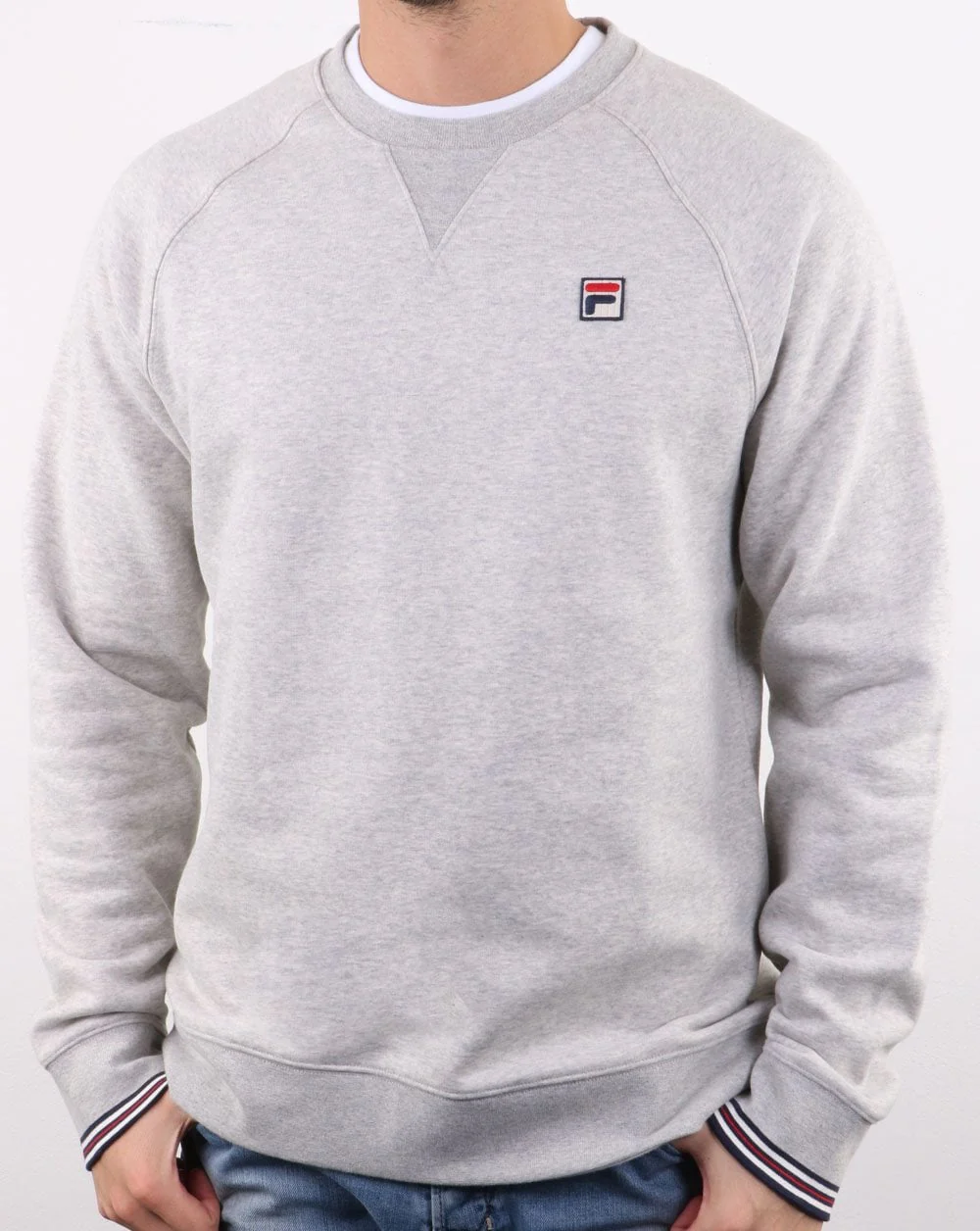 Fila Vintage Crew Sweat Light Grey Marl