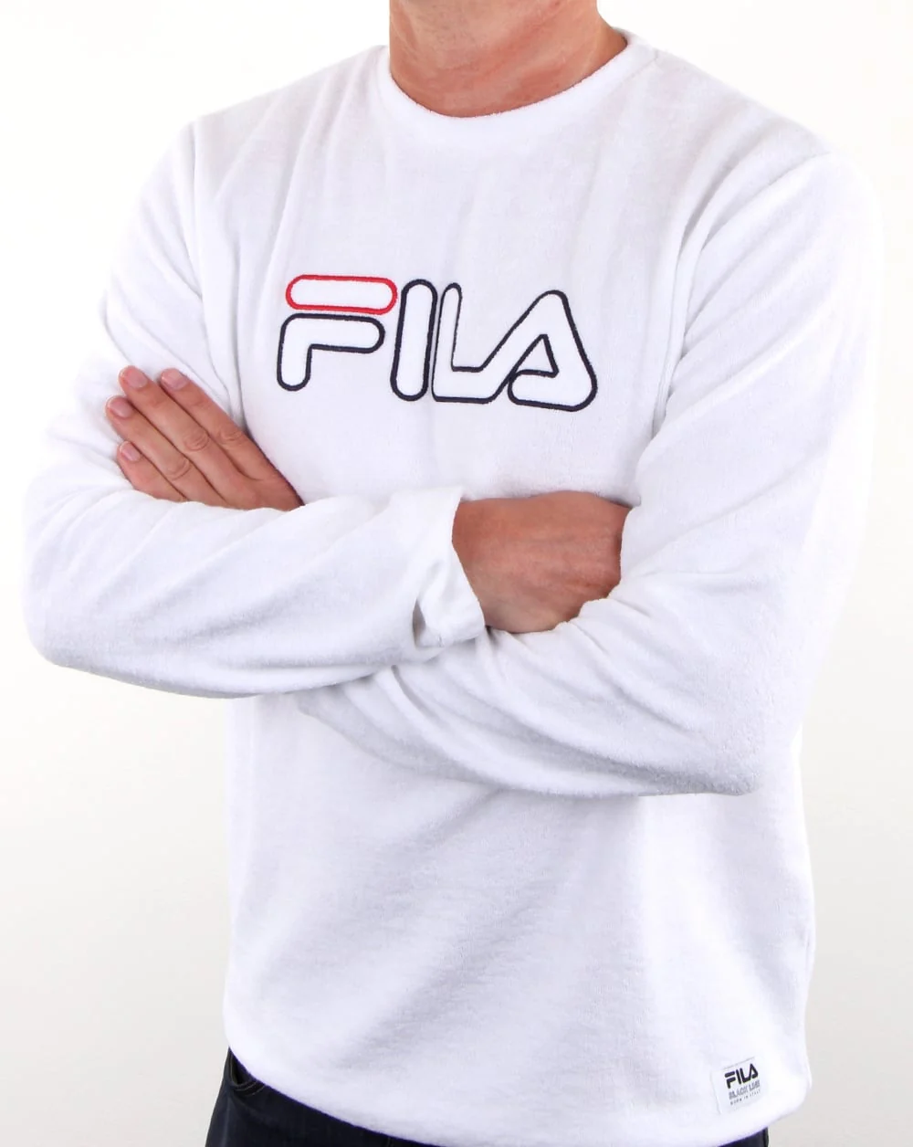 Fila Vintage Cristallo Towelling Sweat White - Image 2