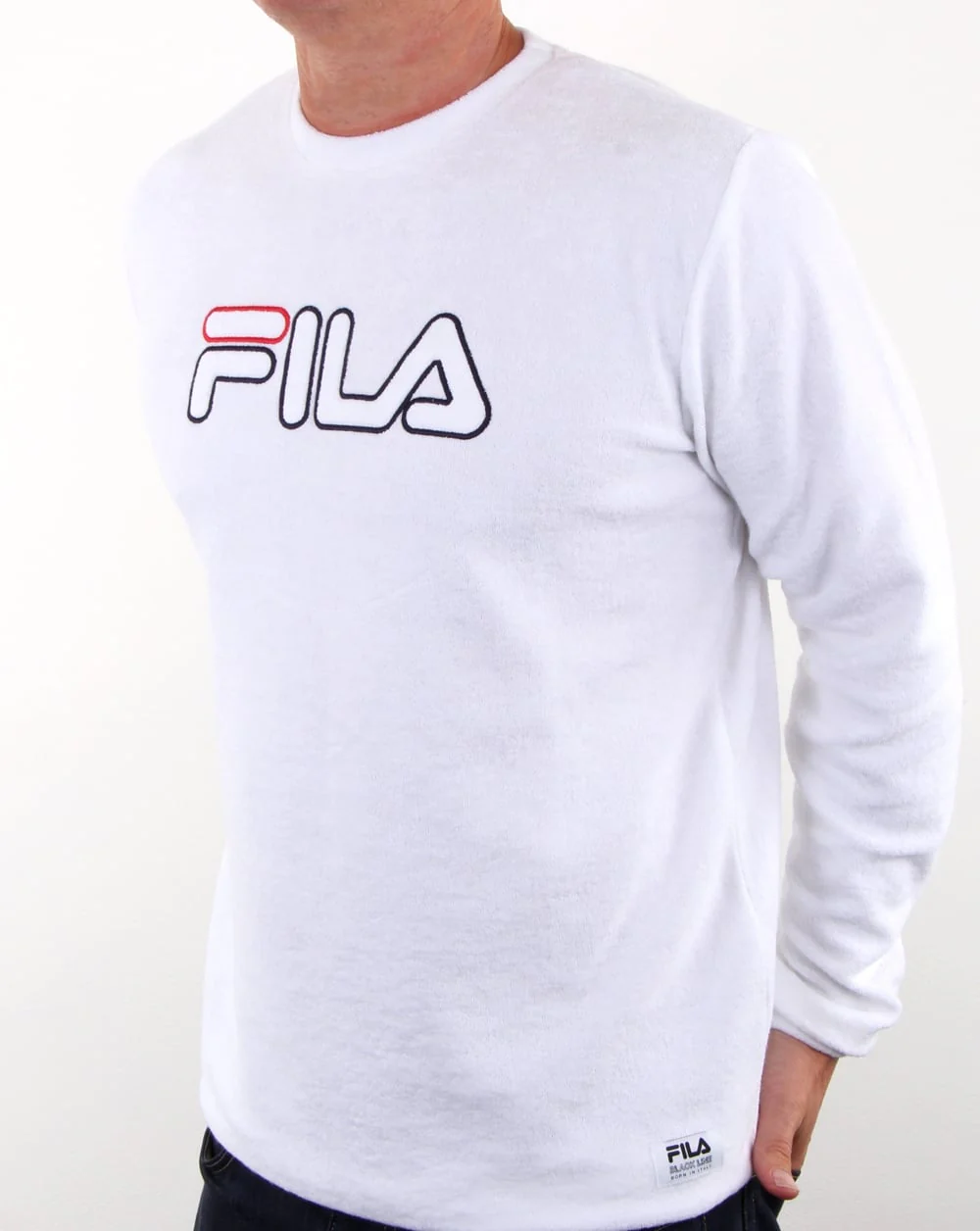 Fila Vintage Cristallo Towelling Sweat White - Image 3
