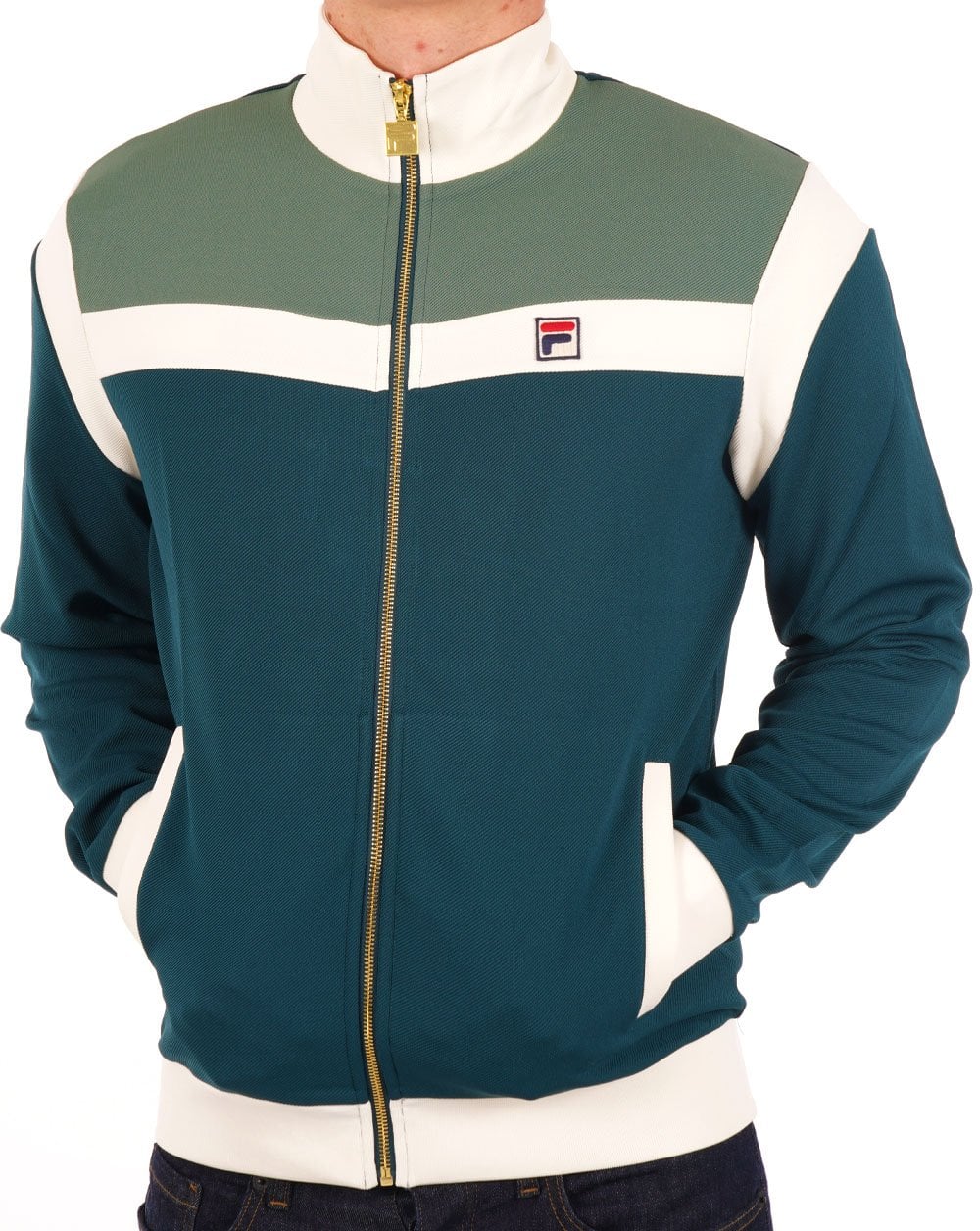 Fila Vintage Cruz Track Top Green Gardenia - Image 2