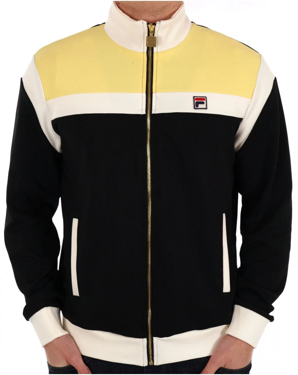 Fila Vintage Cruz Track Top Yellow / Black / Gardenia