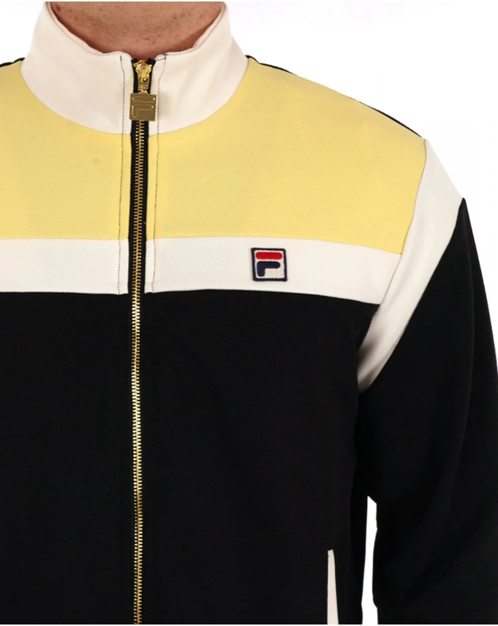Fila Vintage Cruz Track Top Yellow / Black / Gardenia - Image 2