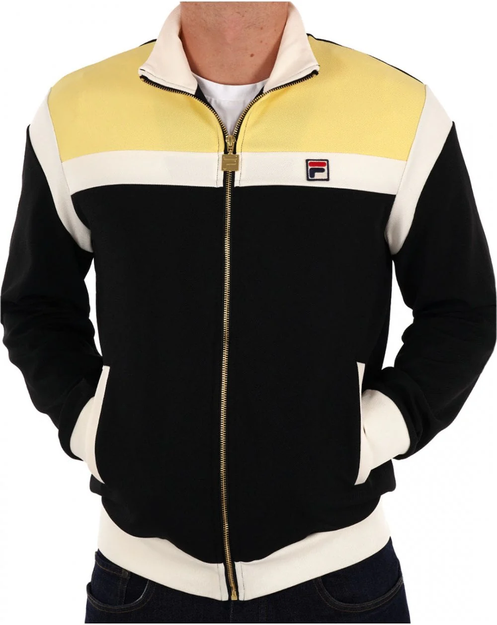 Fila Vintage Cruz Track Top Yellow / Black / Gardenia - Image 3