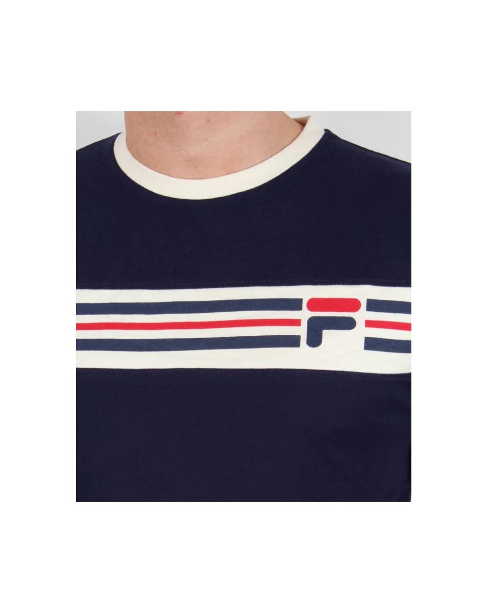 Fila Vintage (disc)Headband Stripe T-shirt Navy - Image 2