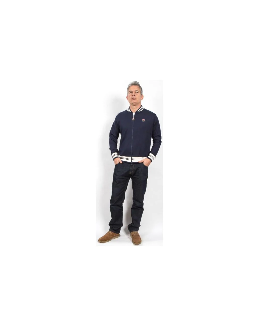Fila Vintage Doni Mk1 Track Top Navy/Gardenia - Image 3