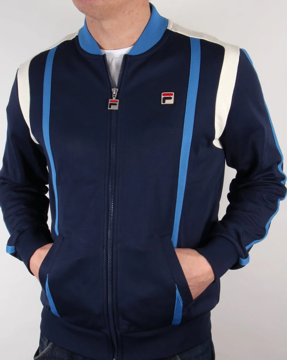 Fila Vintage Drift Track Top Navy/Ocean - Image 4