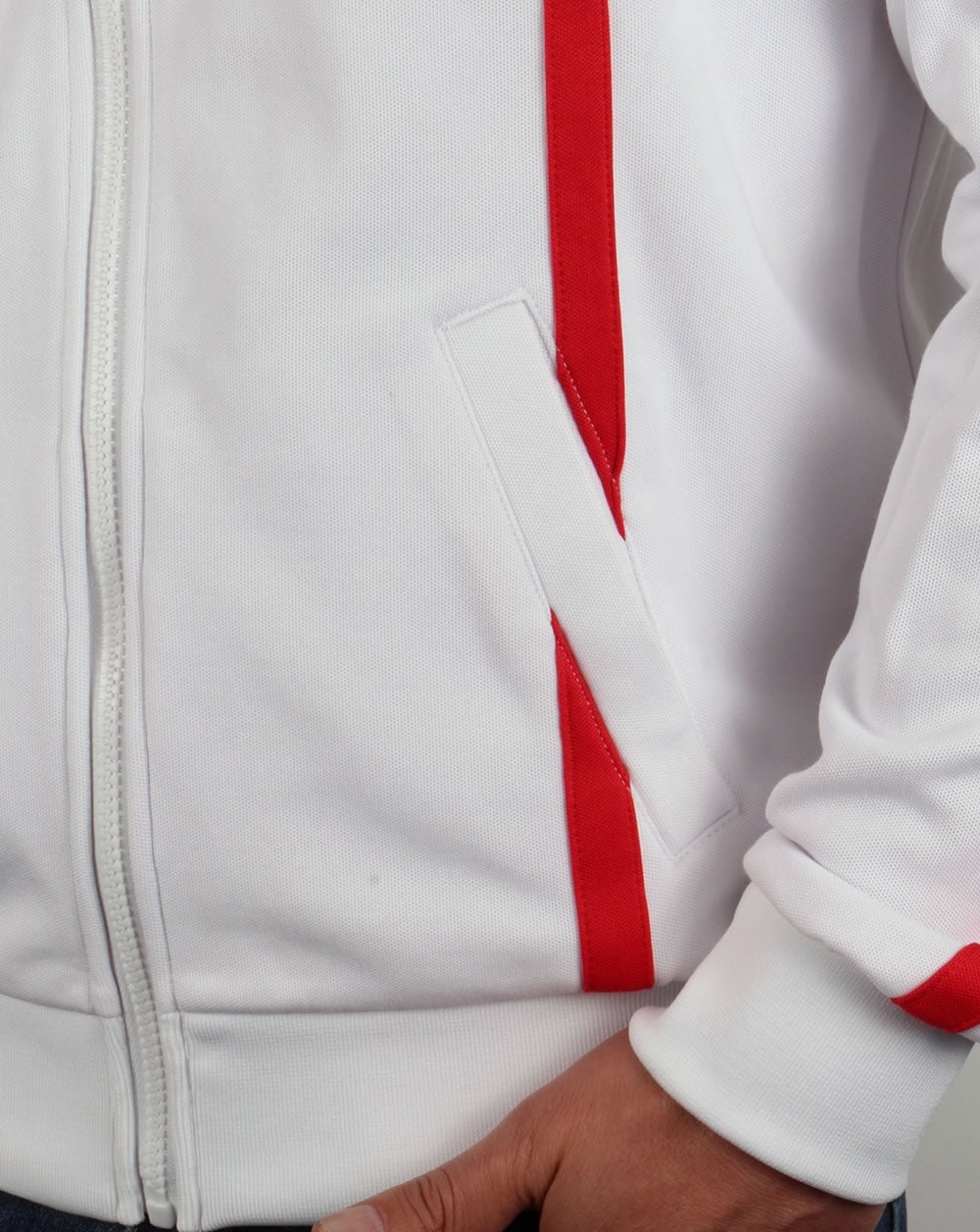 Fila Vintage Drift Track Top White/Red - Image 3