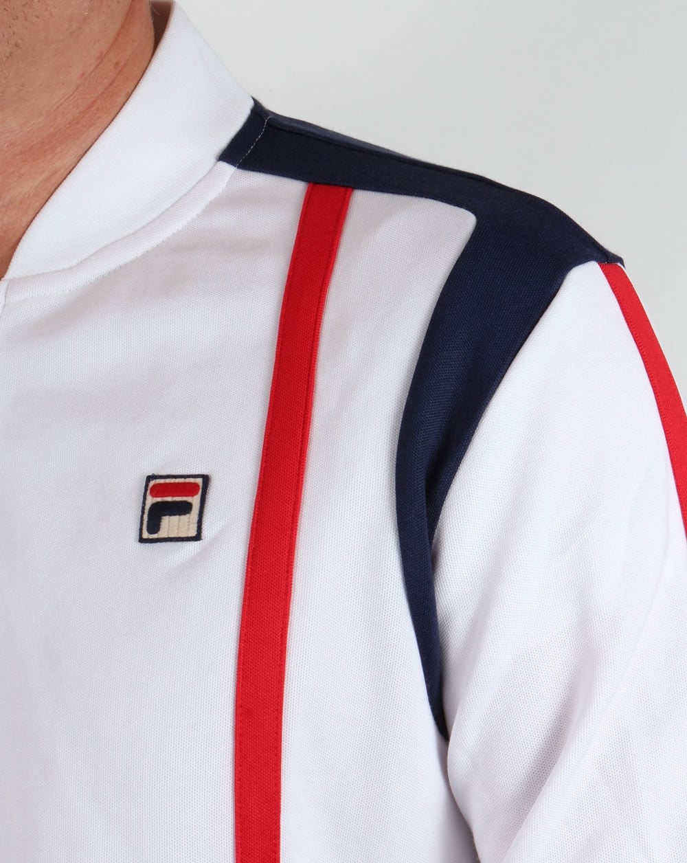 Fila Vintage Drift Track Top White/Red - Image 4