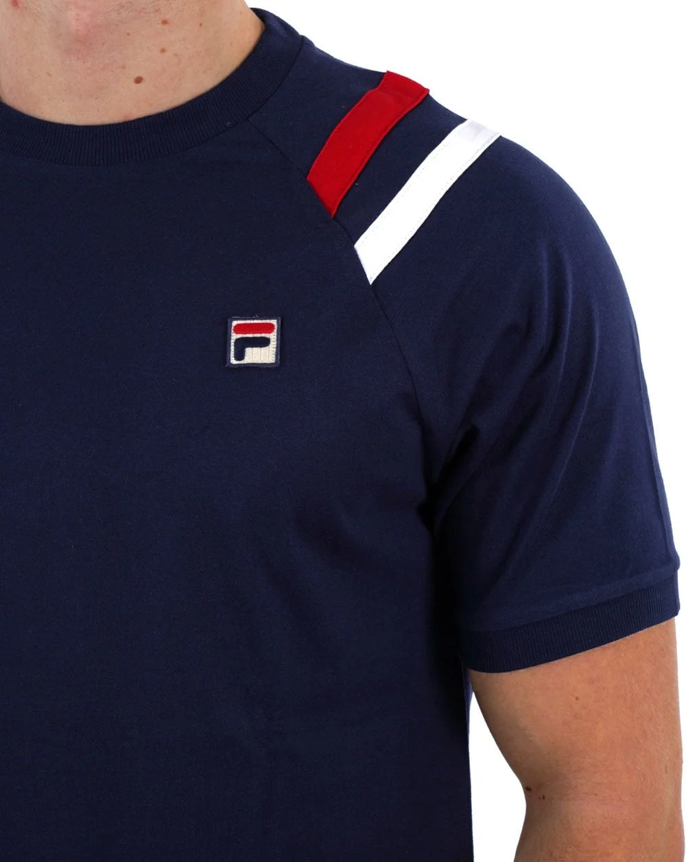 Fila Vintage Dyer Mk2 T Shirt Navy - Image 2
