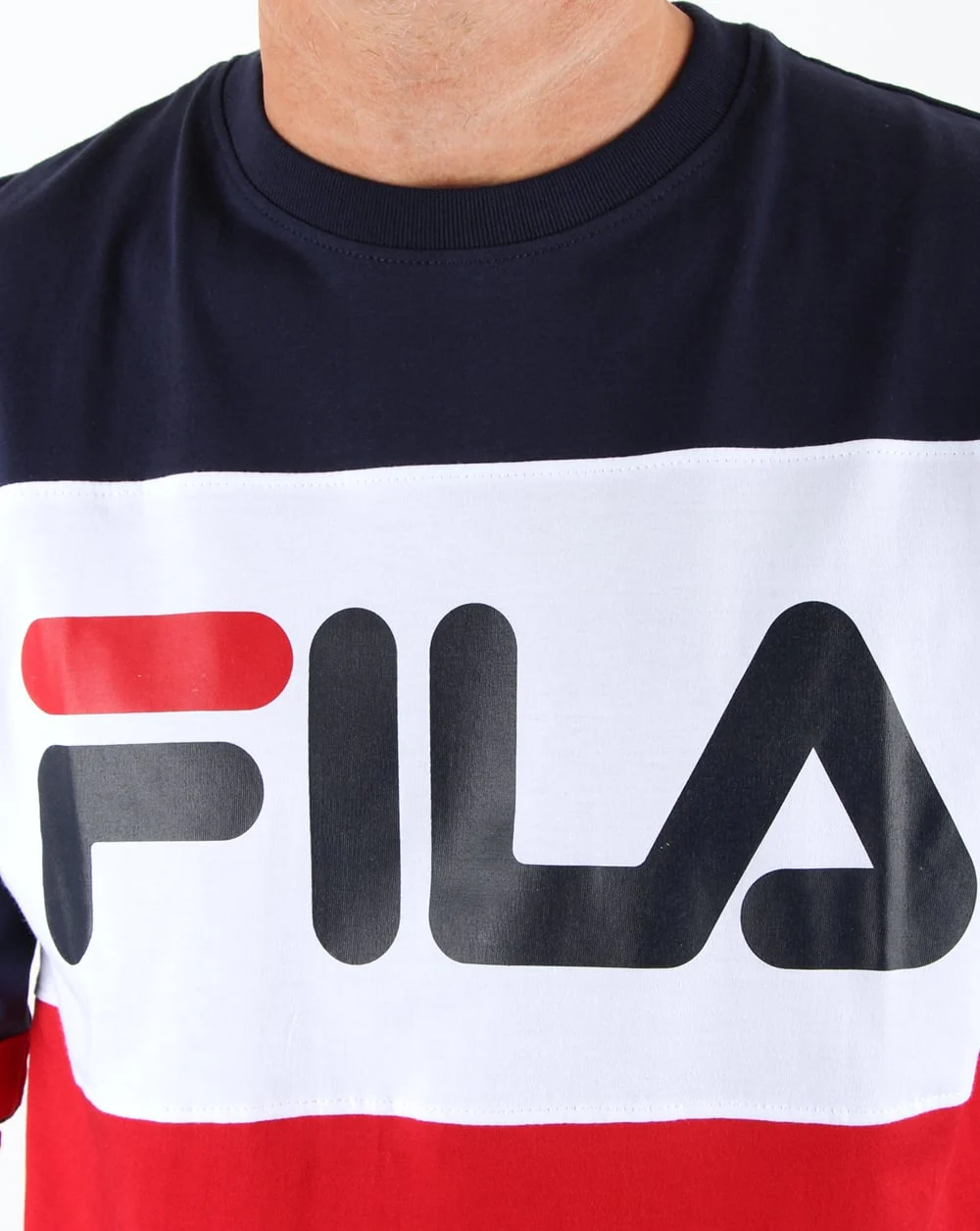 Fila Vintage Dylan Long Sleeve T Shirt Navy - Image 2