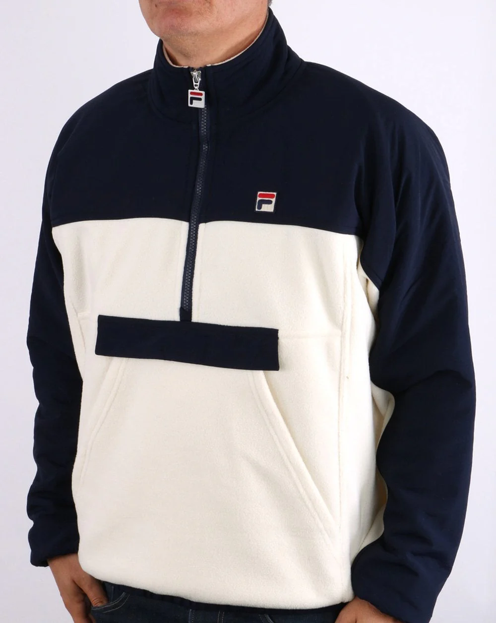 Fila Vintage Erick Polar Fleece Cream/Navy - Image 2