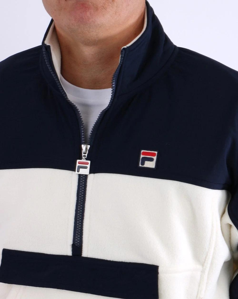 Fila Vintage Erick Polar Fleece Cream/Navy - Image 3