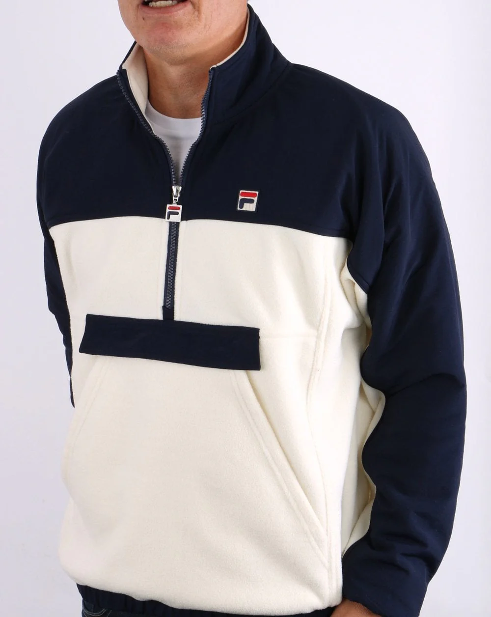 Fila Vintage Erick Polar Fleece Cream/Navy - Image 4