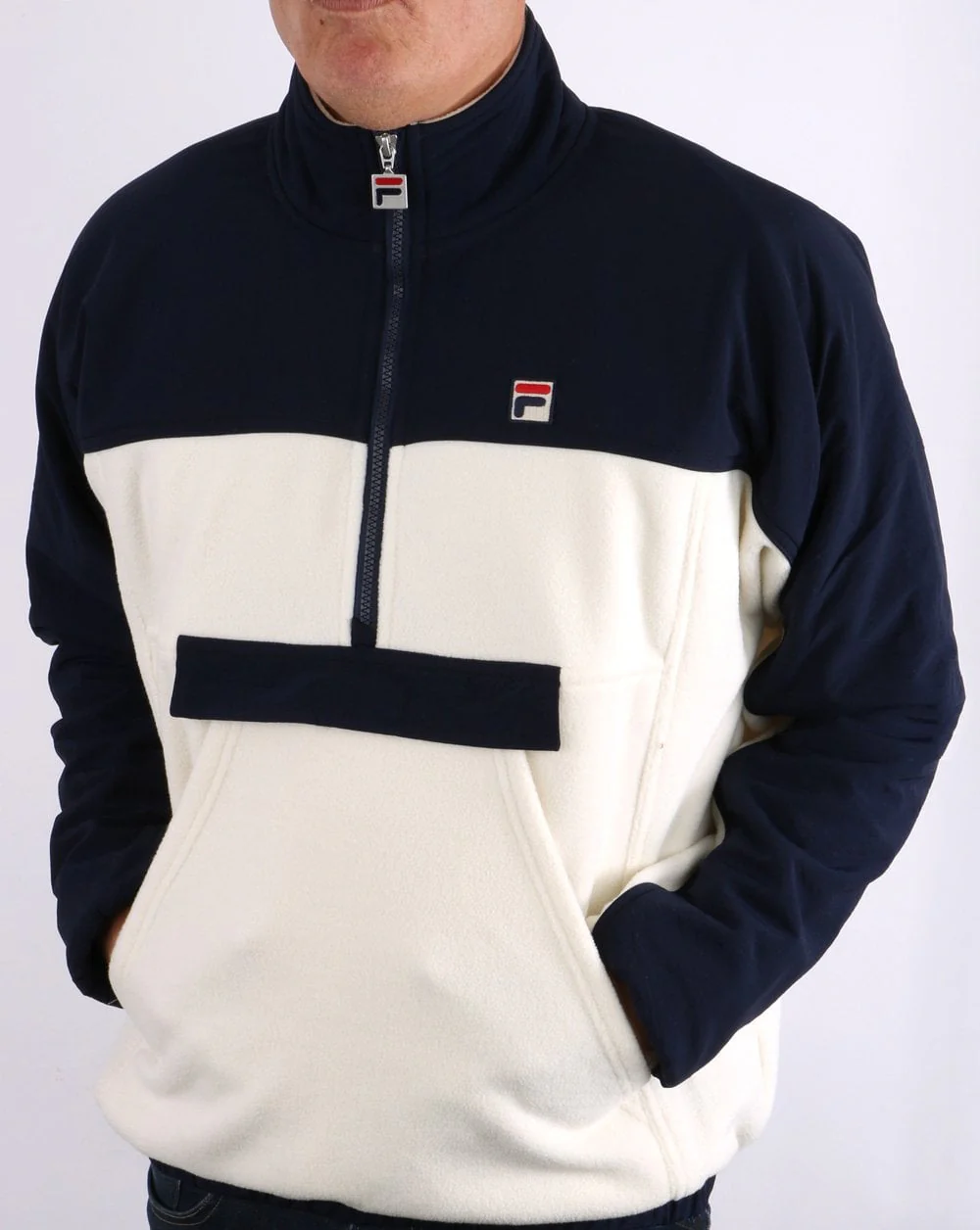 Fila Vintage Erick Polar Fleece Cream/Navy - Image 5