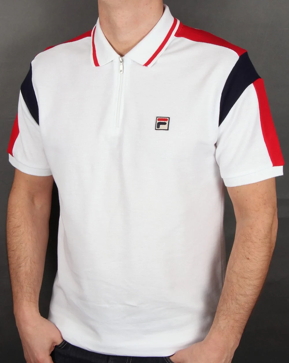 Fila Vintage Fabbiano Polo Shirt White - Image 2