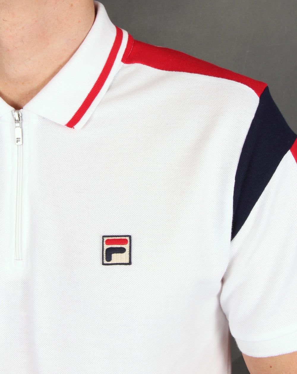 Fila Vintage Fabbiano Polo Shirt White - Image 3
