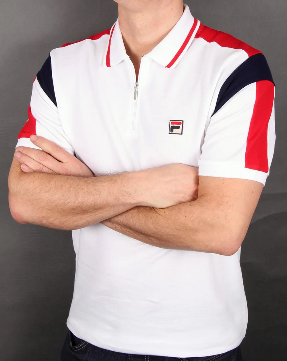 Fila Vintage Fabbiano Polo Shirt White - Image 4