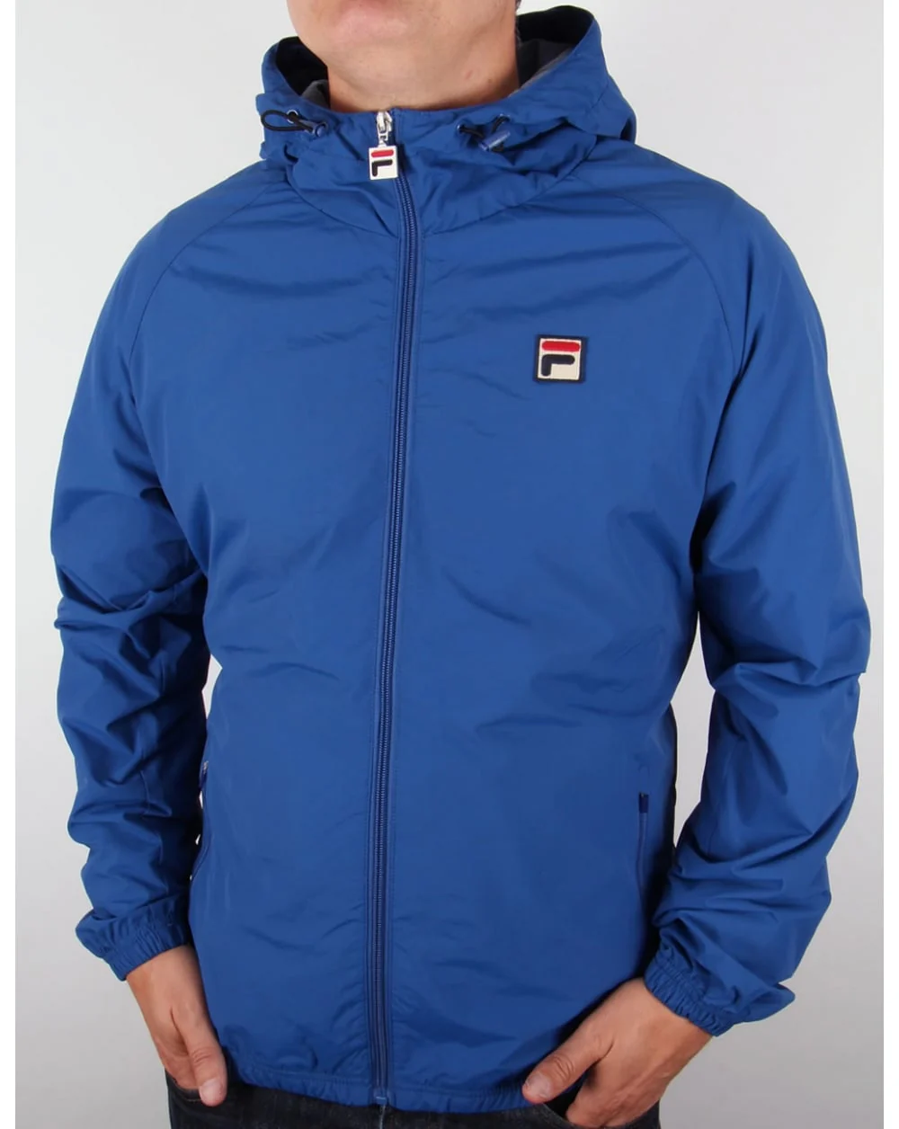 Fila Vintage Farro Hooded Jacket Italia Blue - Image 2