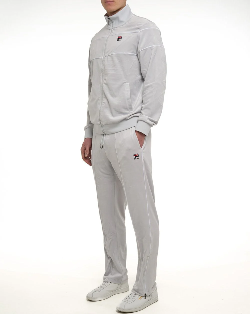 Fila Vintage Fio Velour Track Pant Dawn Blue - Image 4