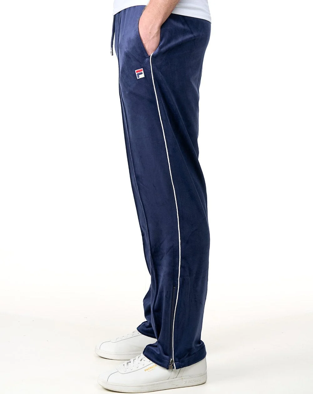 Fila Vintage Fio Velour Track Pant Navy - Image 3