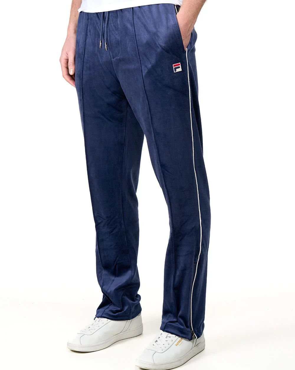 Fila Vintage Fio Velour Track Pant Navy - Image 4