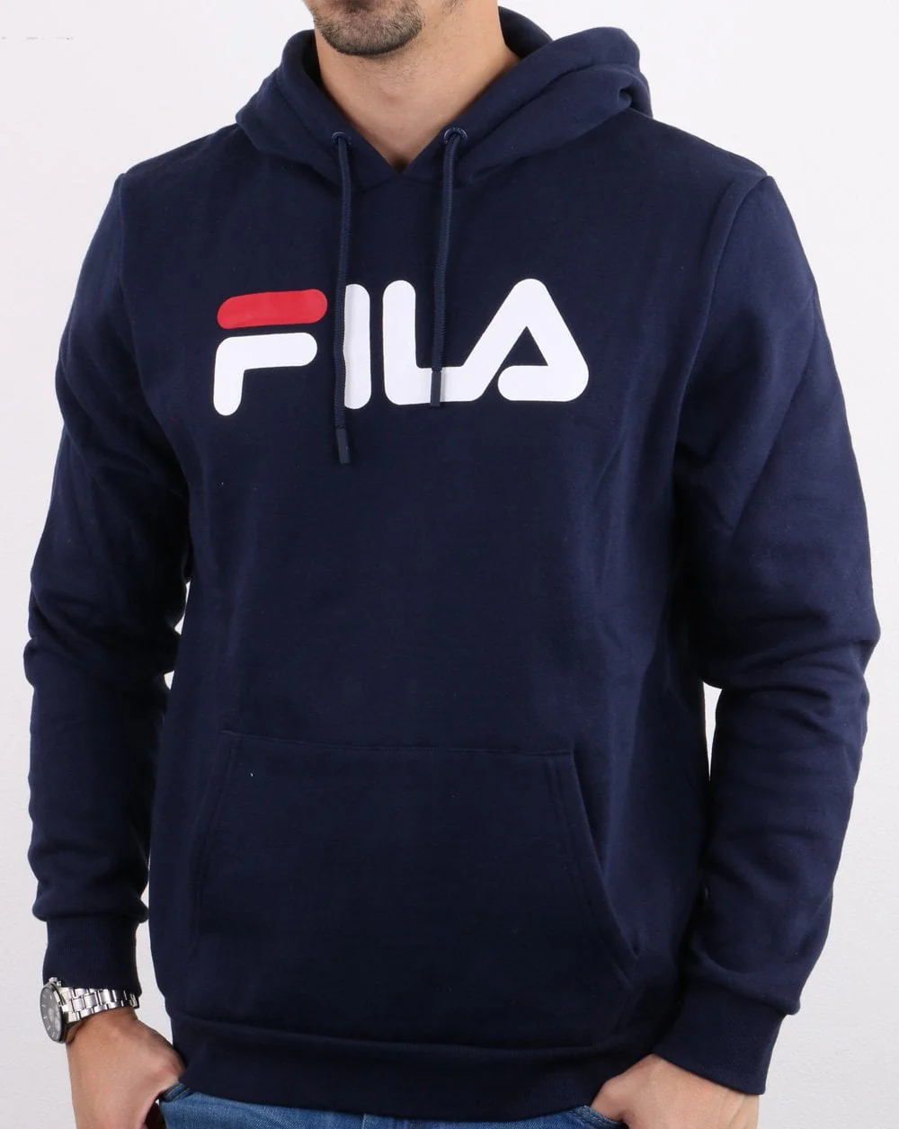 Fila Vintage Fiori Logo Hoodie Navy
