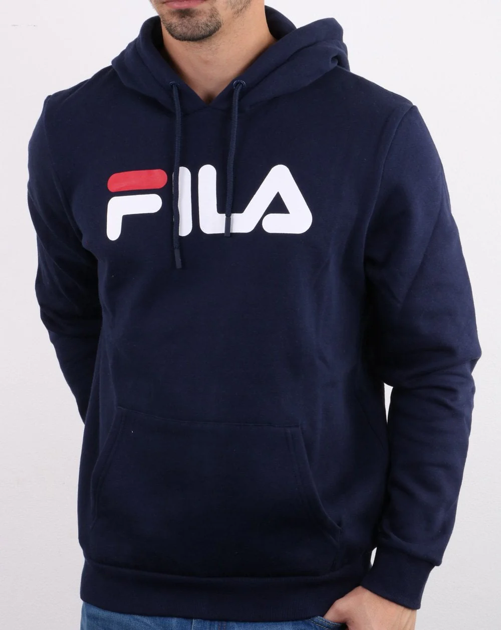 Fila Vintage Fiori Logo Hoodie Navy - Image 2