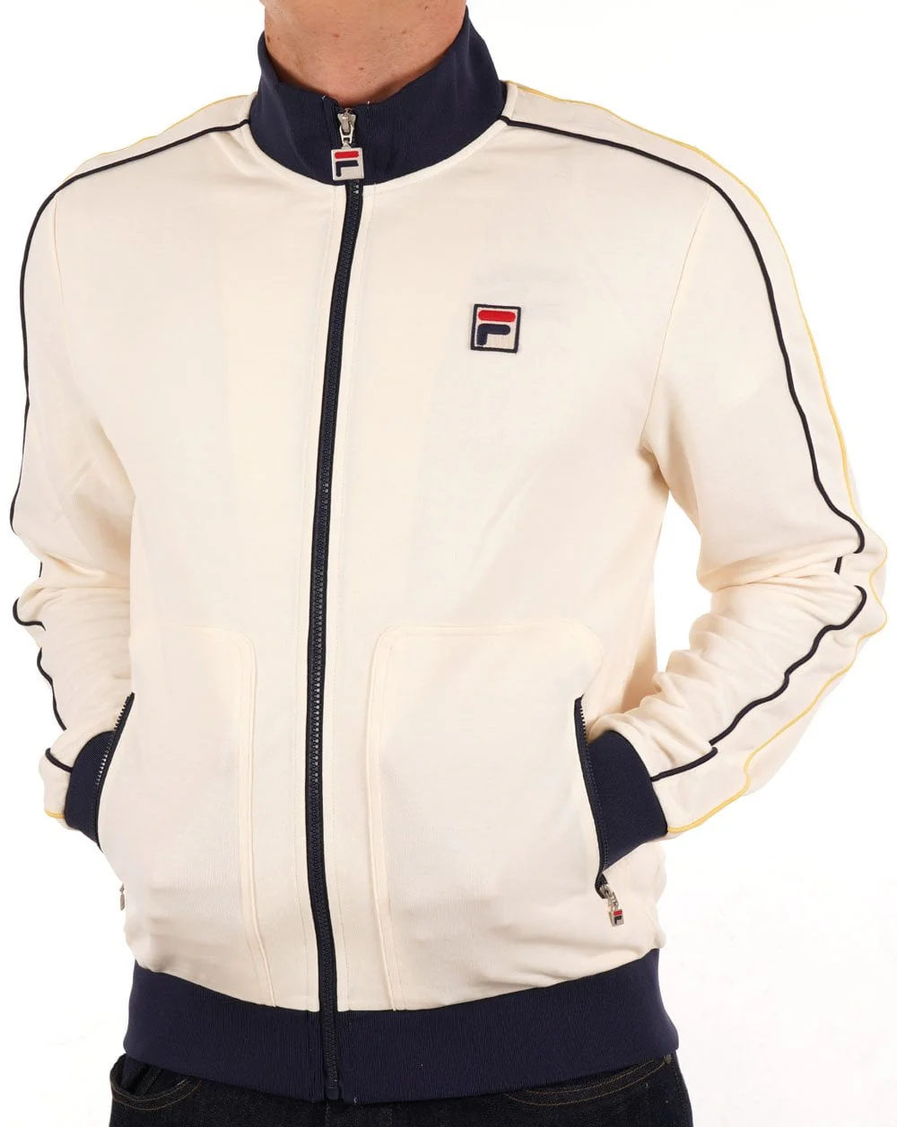 Fila Vintage Fitz Piped Track Top Gardenia - Image 3