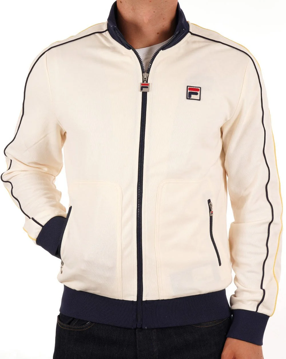 Fila Vintage Fitz Piped Track Top Gardenia - Image 4