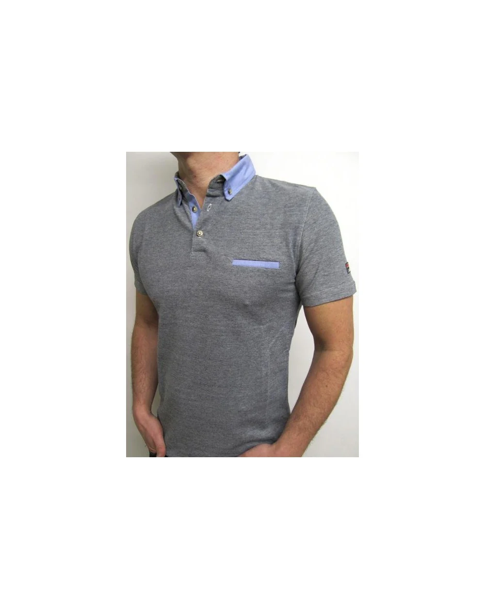 Fila Vintage Fleetwood Polo Shirt Navy - Image 2
