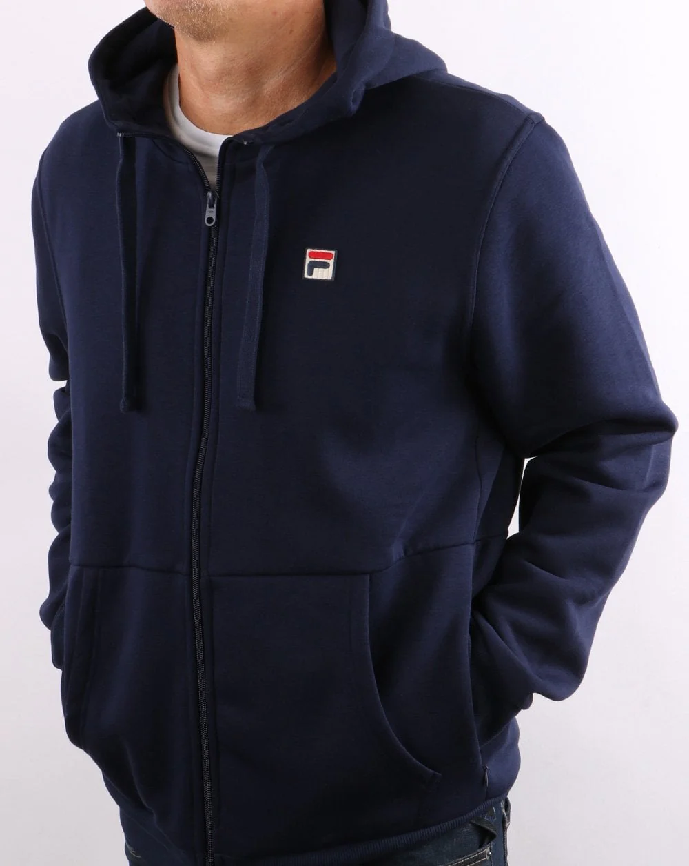 Fila Vintage Full Zip Hoody Navy - Image 3