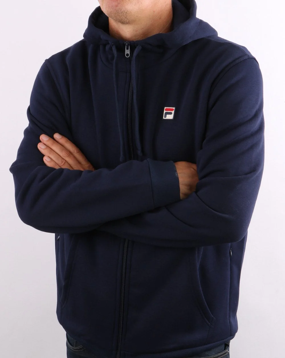 Fila Vintage Full Zip Hoody Navy - Image 4