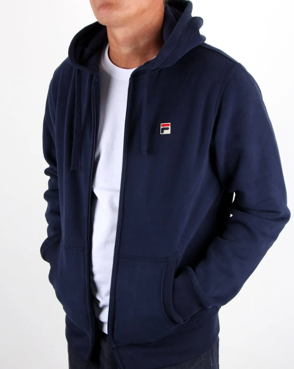 Fila Vintage Full Zip Hoody Navy - Image 4