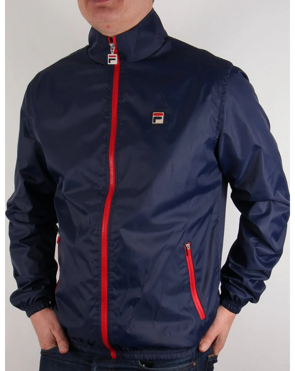 Fila Vintage Funnel Rain Jacket Navy