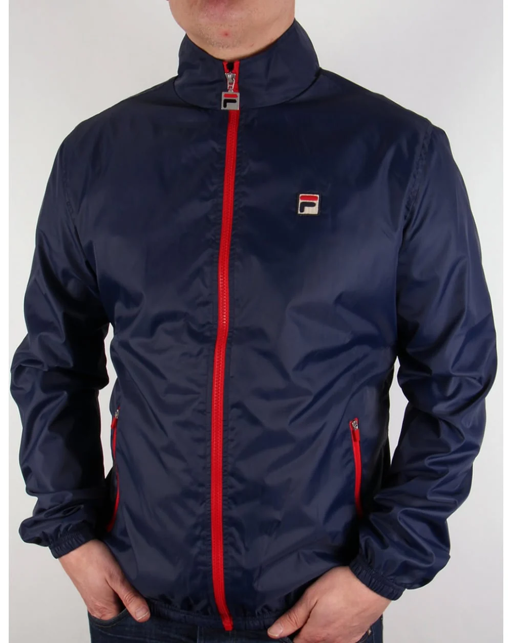 Fila Vintage Funnel Rain Jacket Navy - Image 2