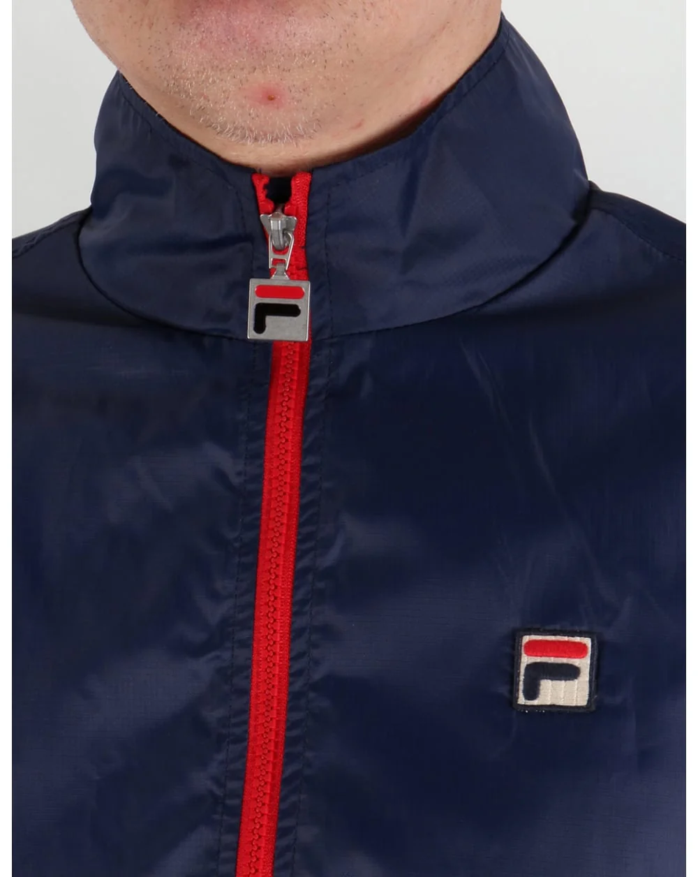 Fila Vintage Funnel Rain Jacket Navy - Image 3