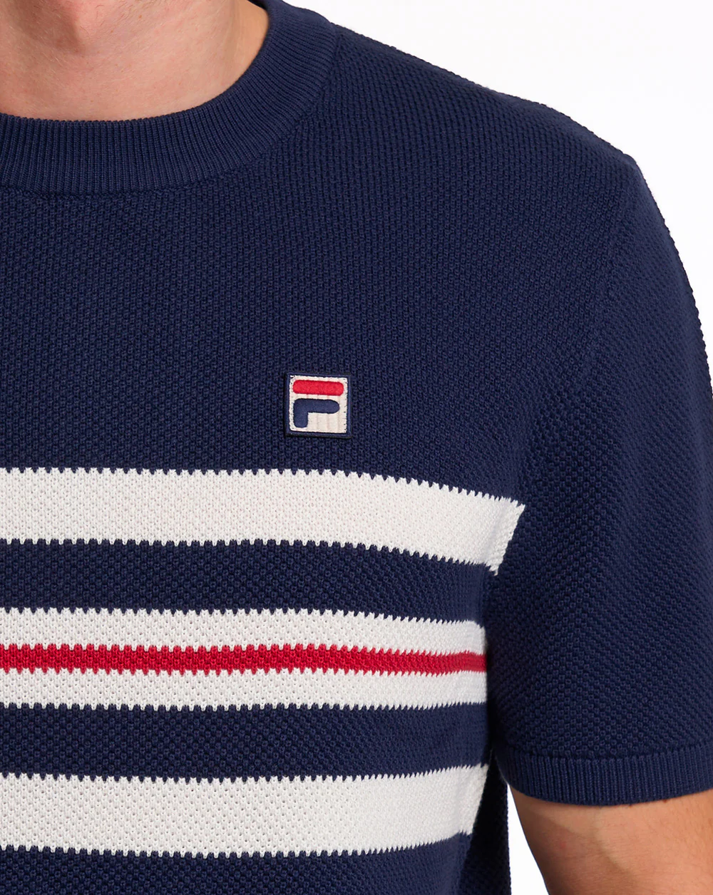 Fila Vintage Gerardo Stripe Knitted Navy - Image 4