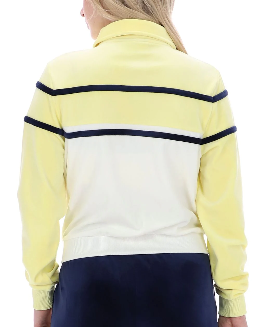 Fila Vintage Giovana Velour Track Top Wax Yellow/Gardenia - Image 4