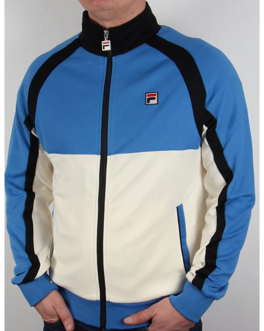 Fila Vintage Gybe Track Top Ocean Blue/black