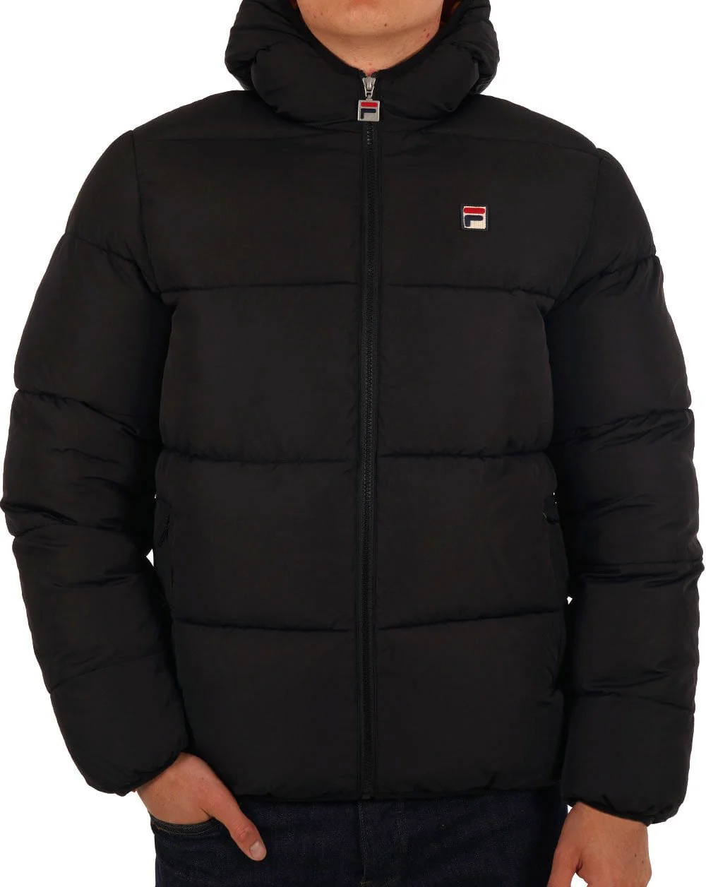 Fila Vintage Harry Puffer Jacket Black - Image 3