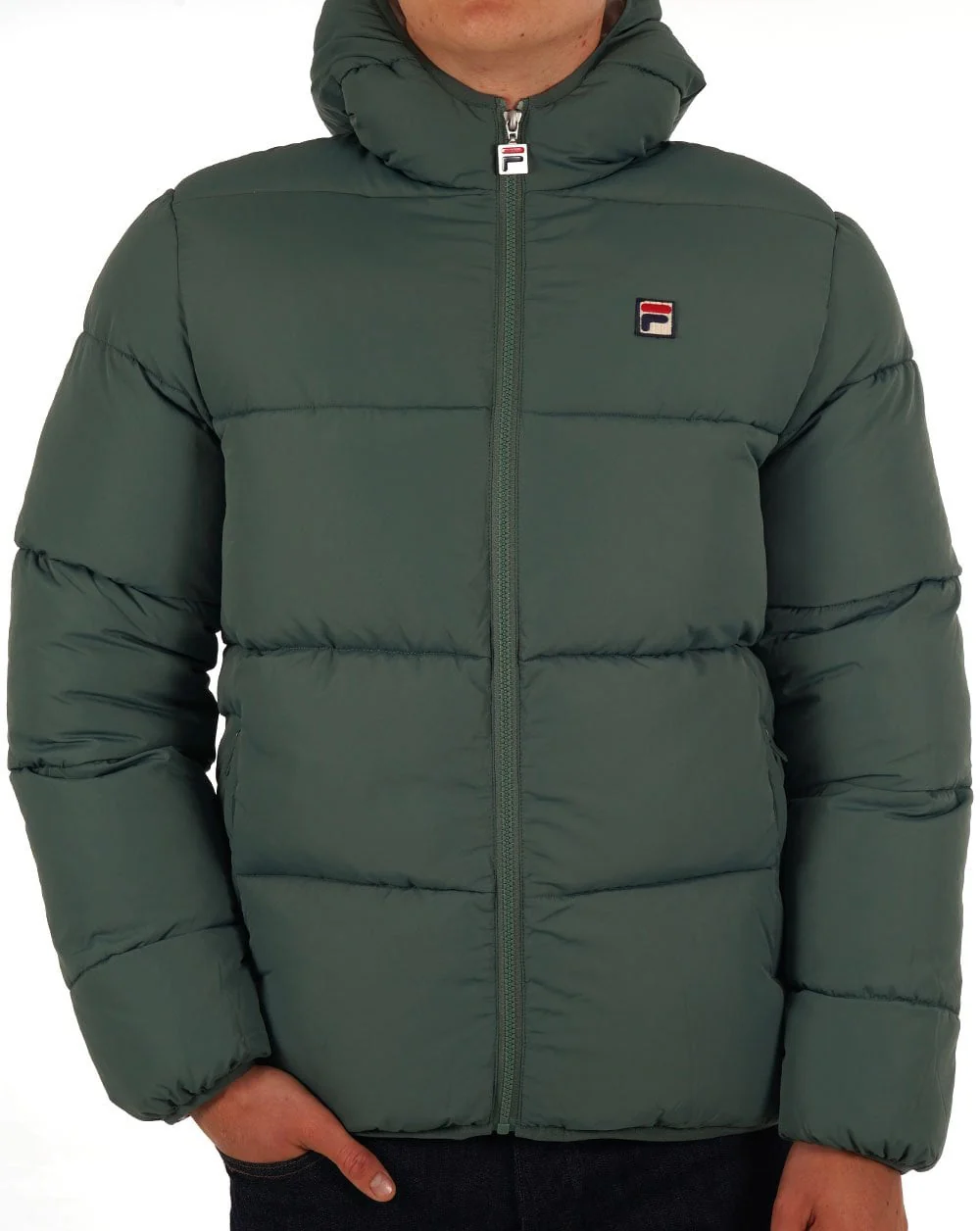 Fila Vintage Harry Puffer Jacket Dark Forest