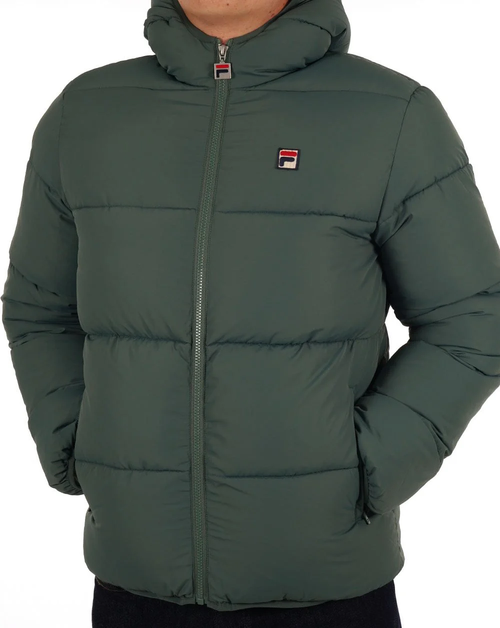 Fila Vintage Harry Puffer Jacket Dark Forest - Image 3