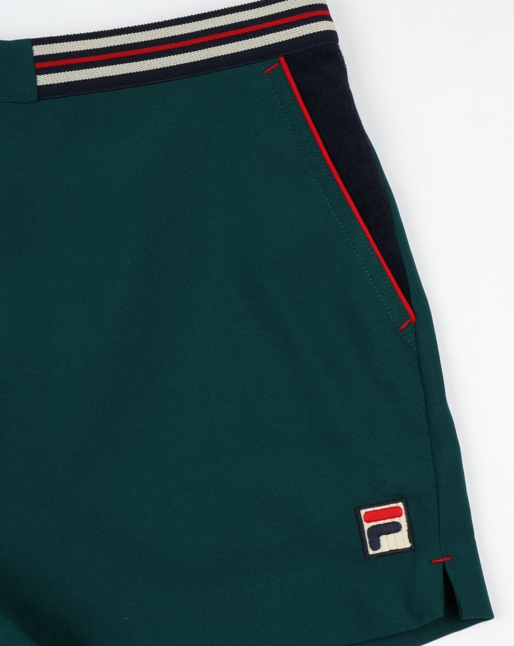 Fila Vintage High Tide 4 Shorts Green/Navy - Image 3